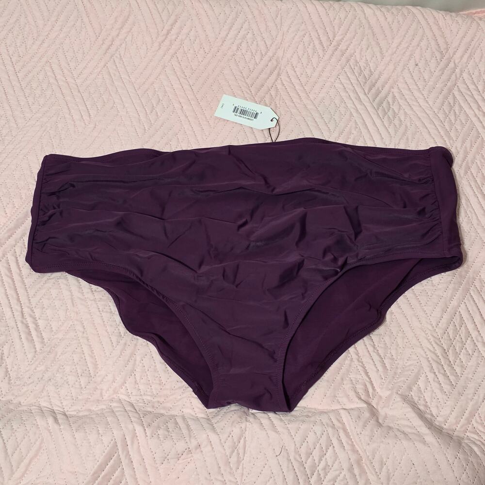 Universal Standard Deep Pansy Purple Swim The Bikini High Rise Brief 2XL
